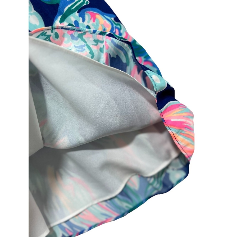 Lilly Pulitzer Women's 10 Going‎ Coastal Kassia Dress Pockets Fish Navy Pink - Picture 6 of 11